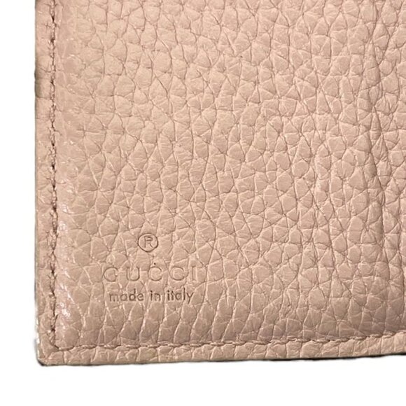Gucci Horsebit Trifold Wallet Compact Wallet Leather Pink Logo Pink - Picture 6 of 10